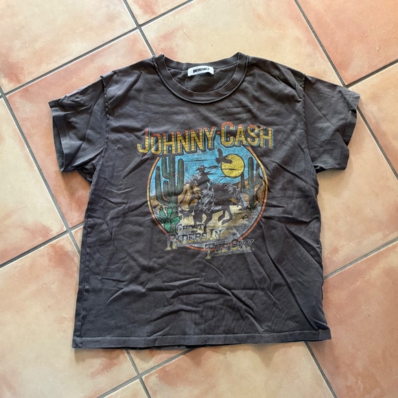 Free People Daydreamer Johnny Cash Riders In The Sky Tee Size L - Picture 4 of 8